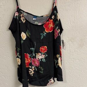 Old Navy Black Floral Camisole